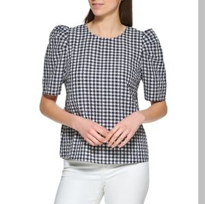 Gingham Calvin Klein Blouse,  Small